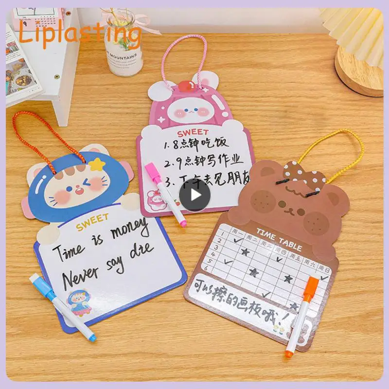 

Thickened Message Writing Board Erasable Cartoon Drawing Black Board Learning Toy For Children Painting Blackboard Small Hanging