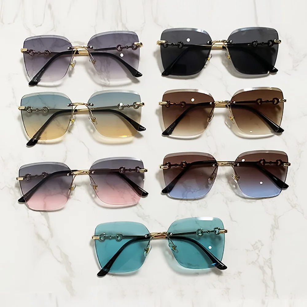 Новые дизайнерские квадратные солнцезащитные очки для женщин 2024 модные без