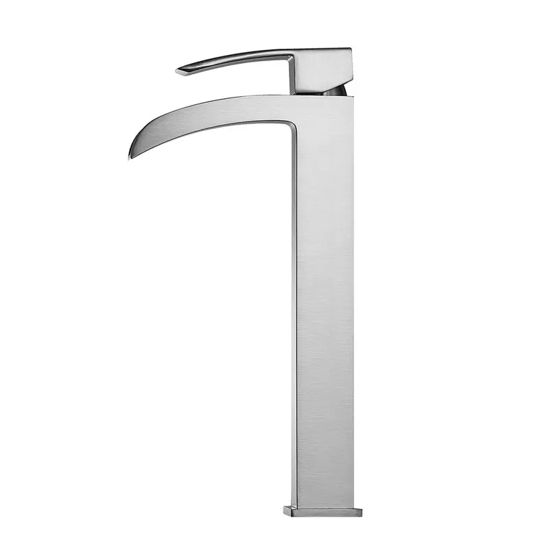 

, Modern, Luxury Modern Luxury Single Lever Vessel Bathroom Faucet Brushed Nickel - Quality Construction & Stylish Design, Simpl