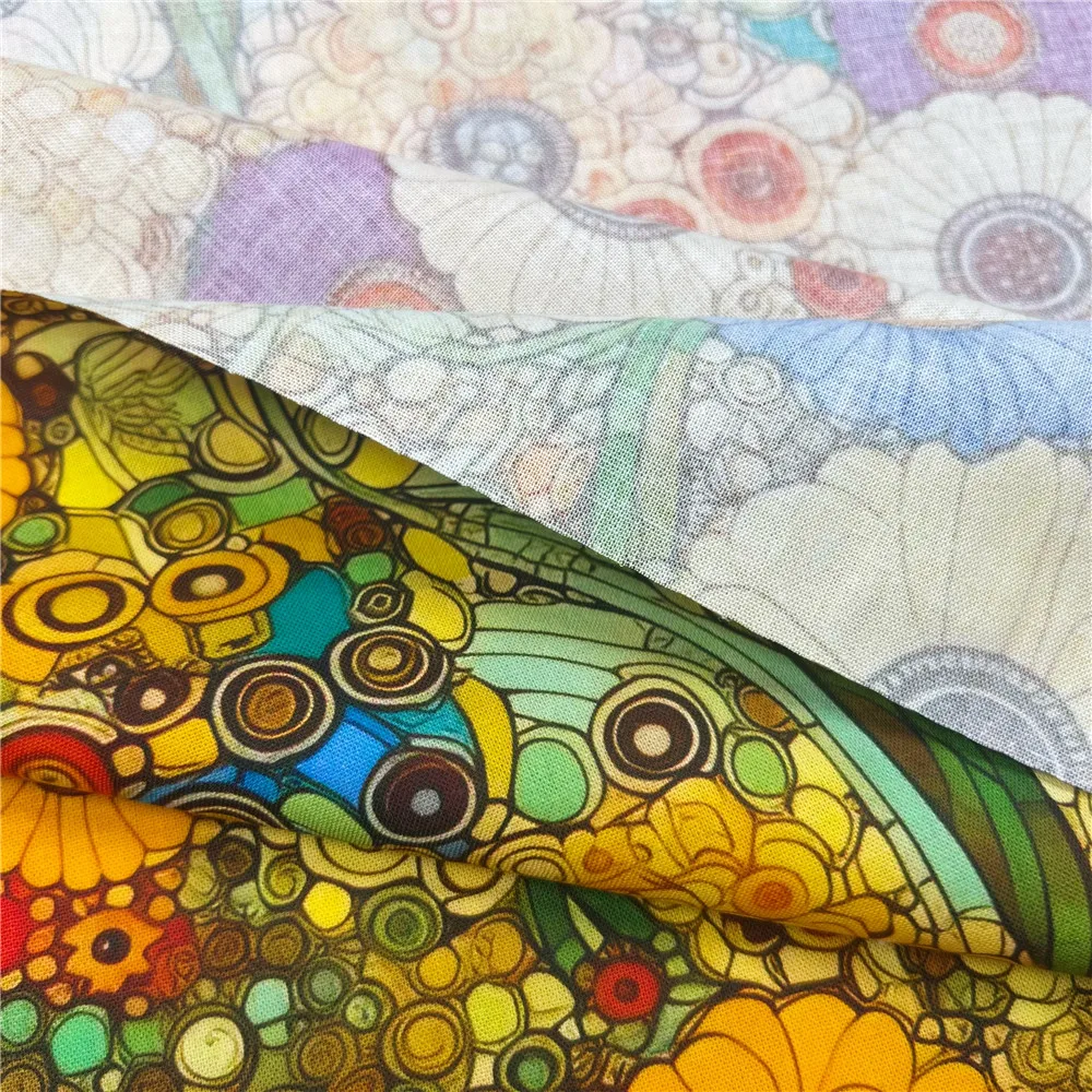 Известная картина маслом цветов хлопчатобумажная ткань для шитья Женская