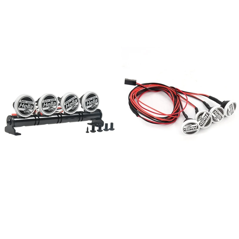 

92.5Mm Bright LED Light Lamp Bar For 4 LED & RC Car 4 Round LED Light Cover For Traxxas TRX-4 Axial SCX10 90046