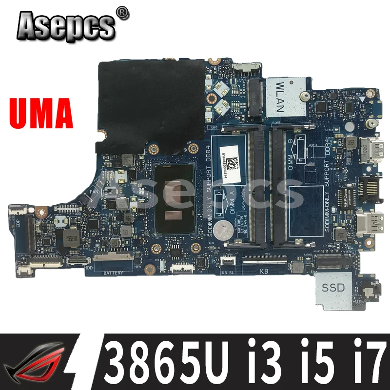 

FOR DELL Latitude 3490 3590 Motherboard CAL50/DAL10 LA-F115P CN-0X09M0 0N7Y27 Mainboard w/ 3865U i3 i5 i7 7th Gen or 8th Gen CPU