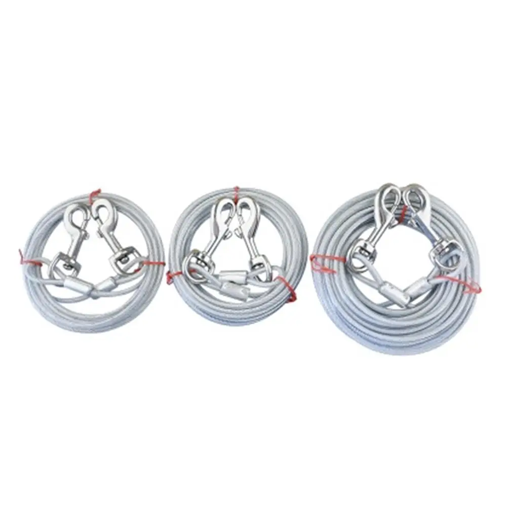 Двухсторонний поводок для собак длиной 10 м стальная проволочная цепочка