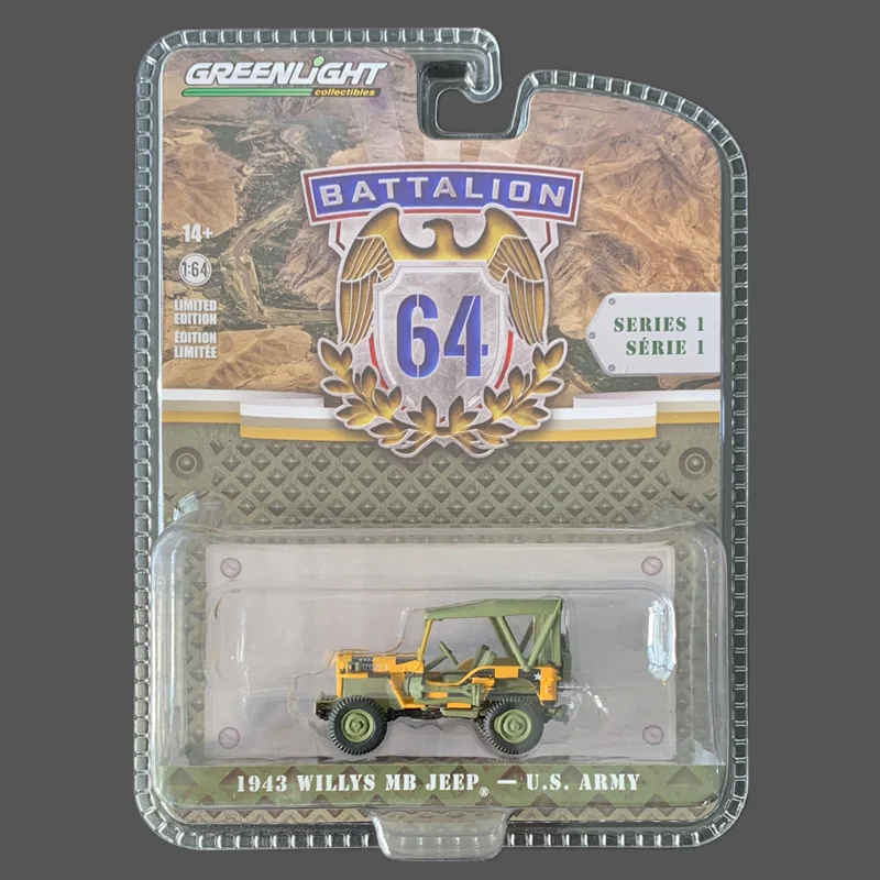 

Green Light 1:64 Alloy Car Model 1943 Jeep Willis Collection Ornament Gift