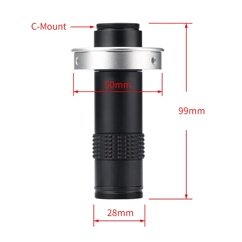 Объектив микроскопа с регулируемым увеличением 1-130X креплением типа C