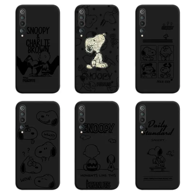 

Charlie Brown & Snoopy Phone Case for Xiaomi Mi Note 11 10 9 8 11X Lite 9T CC9 POCO M3 X3 Pro SE