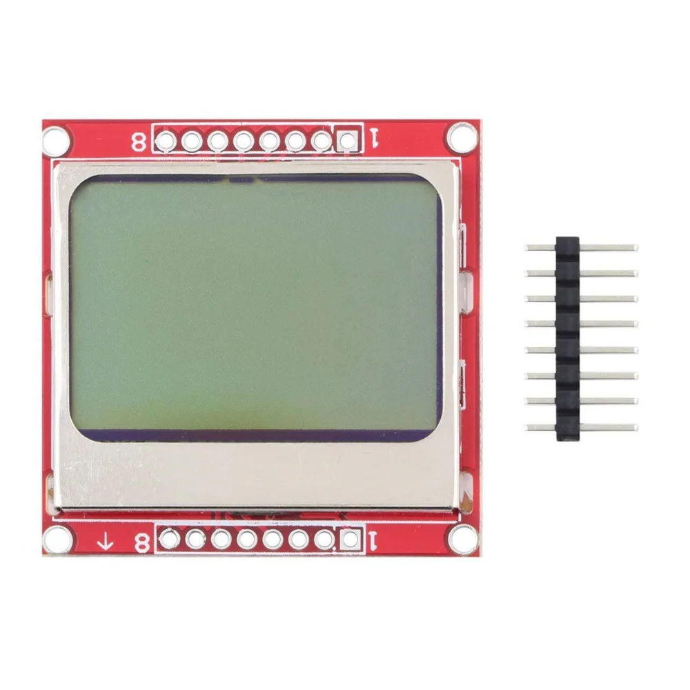 

Smart Electronics LCD Module Display Monitor White backlight adapter PCB 84*48 84x84 Nokia 5110 Screen for Arduino