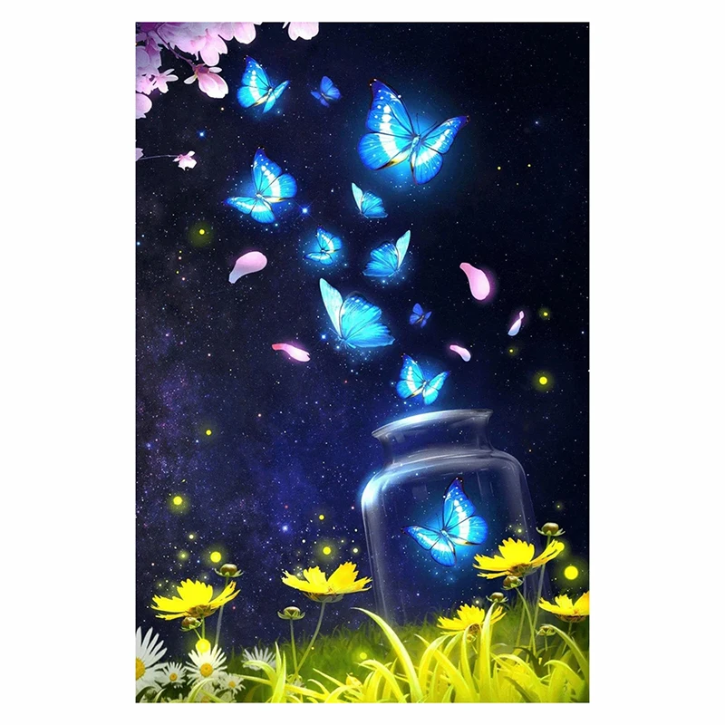 

5D DIY Bottle And Butterfly Diamond Painting Square/Round Rhinestone Hobby Crafts Mosaic Handmade Gifts Cross Stitch Home Decor