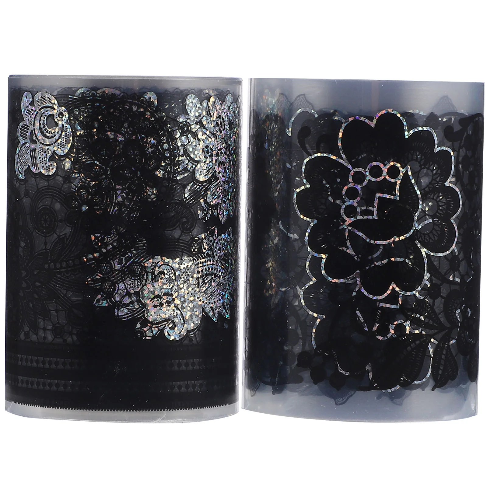 

2 Rolls Retro Stickers Plastic Tape Photo Frame Scrapbook Decorative Lace DIY Tapes