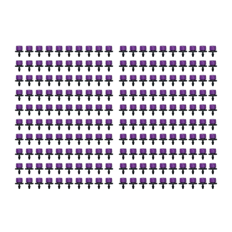 

200Pcs 1/4Inch Adjustable Micro-Type Drip Irrigation System Watering Sprinklers Anti-Clogging Emitter Dripper Supplies