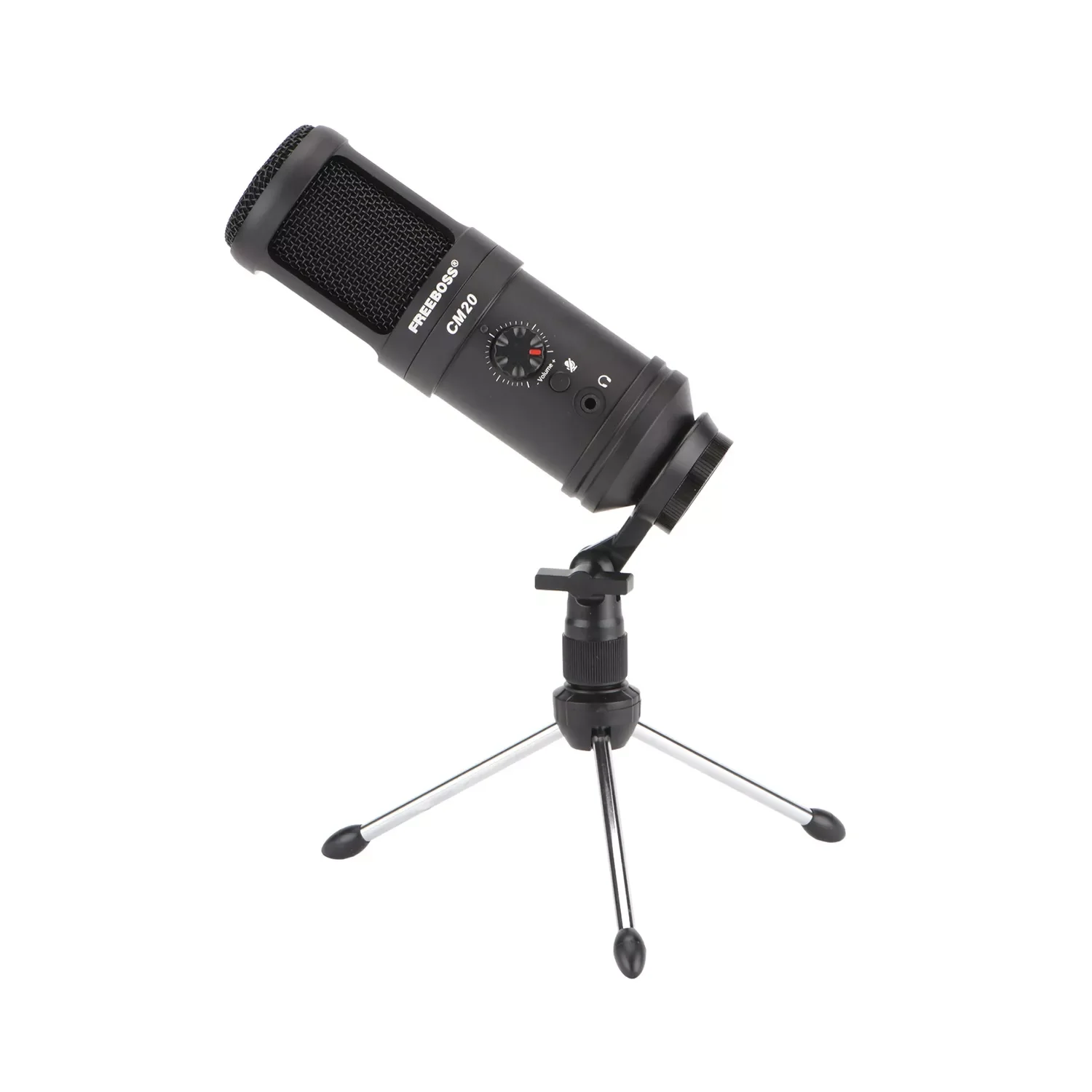 

NEW2023 CM20 Metal Body DV 5V 16bit 48KHz Monitor Mute Low Noise Recording Chat USB PS4 Computer Mobilie Condenser Microphone