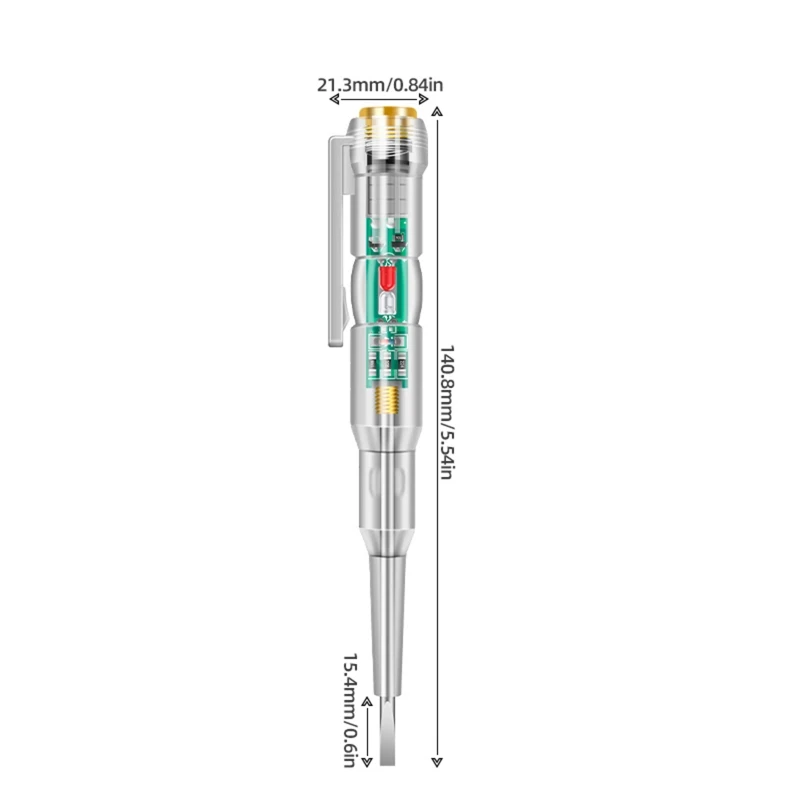 

Multifunction Induction Probe Pen High Brightness Transparent Electric Pen Live/Null Judgement/Flat Screwdriver for Home 85WC