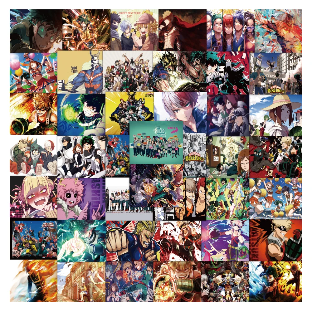 

10/30/52 шт., японские аниме-наклейки «Моя геройская Академия»