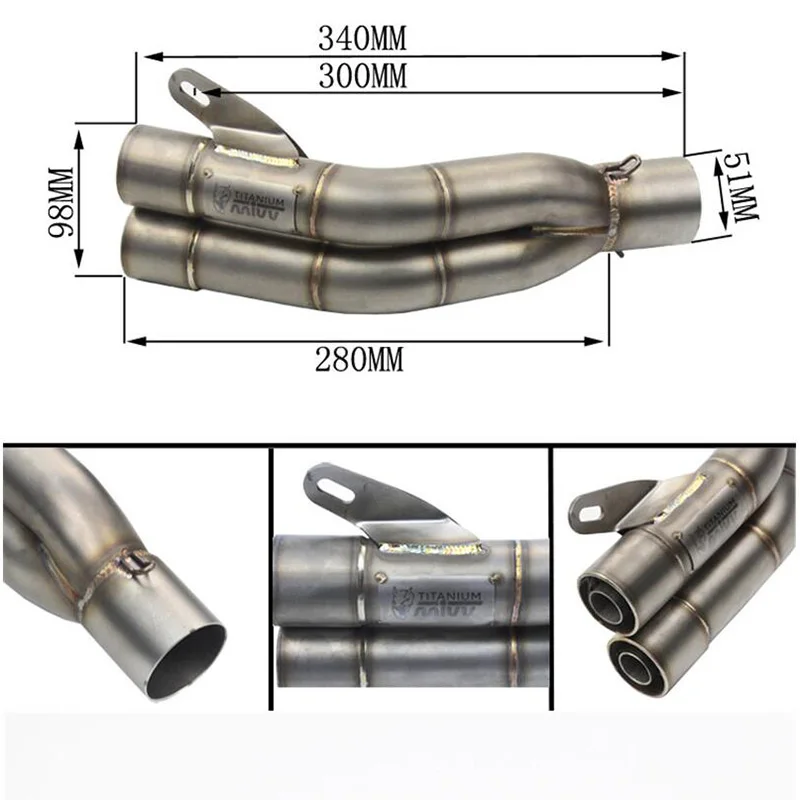 Для CB600F CB 600 F cb600f Hornet CBR600F CBF600SA CB300F мотоциклетная двойная выхлопная труба mivv