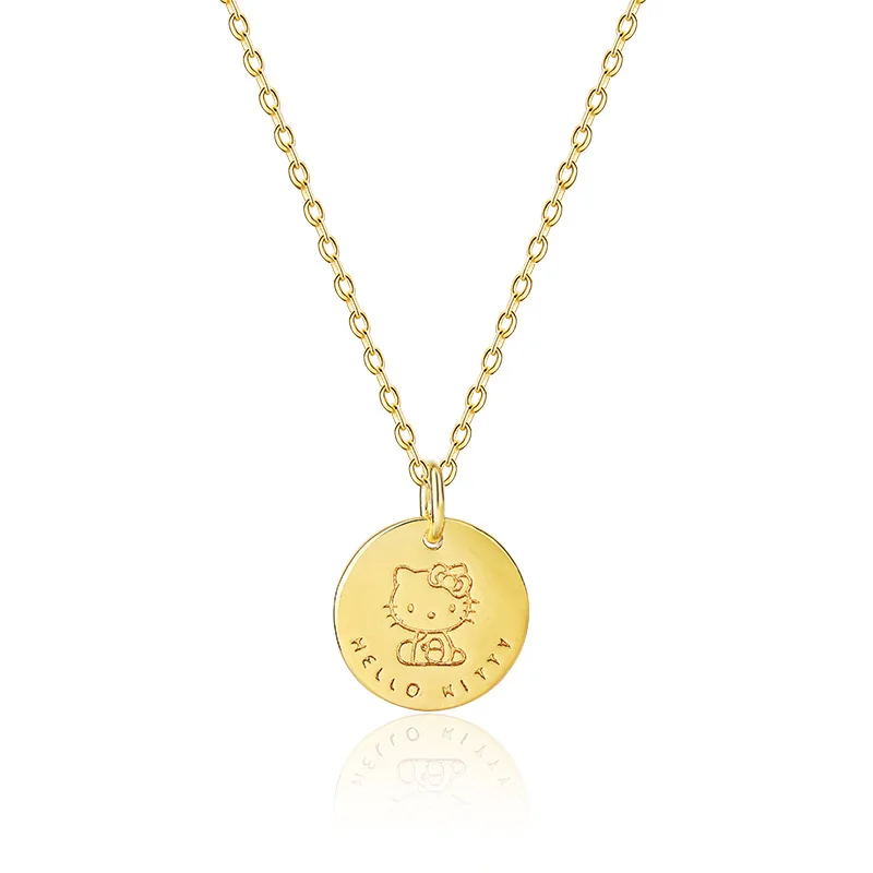 

Kawaii Accessories Hello Kitty Necklace New Cute Pendant Necklace Women's Special-Interest Design Clavicle Chain for Gifts