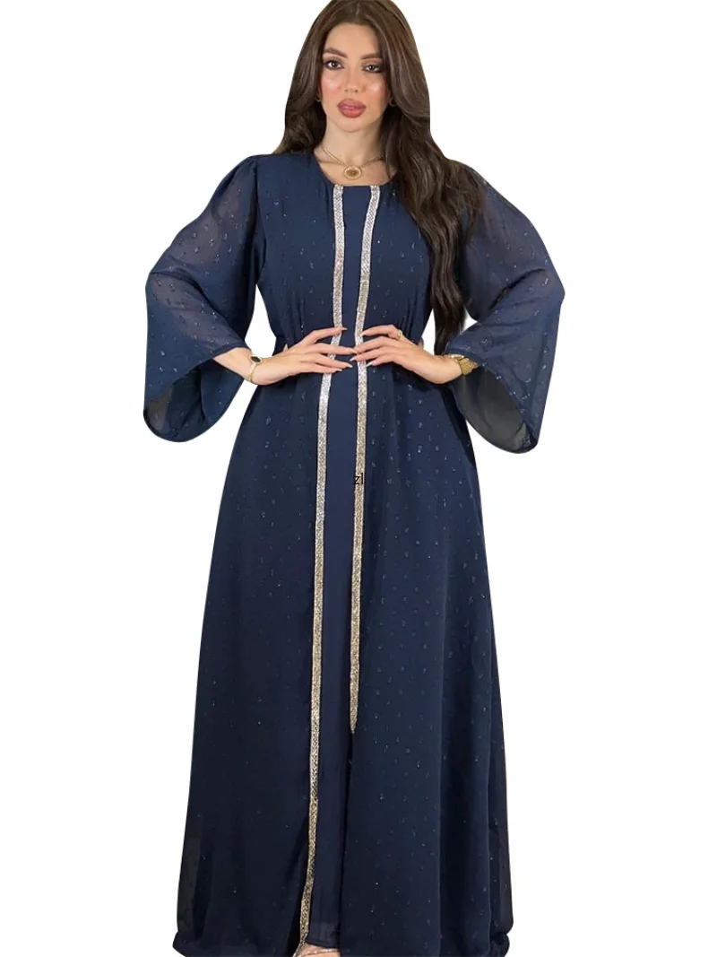 Turkey Dubai Muslim Dress Women Abaya Kaftans Abaya Evening Dresses Dubai Morocco Islam Long Dress Robe Femme Musulmane Vestidos