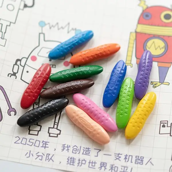 

12/24PCS Washable Cute Color Peanut Crayons for Children and Kids Dry Pastel Coloring Painting Marker Set without Dirty Hands