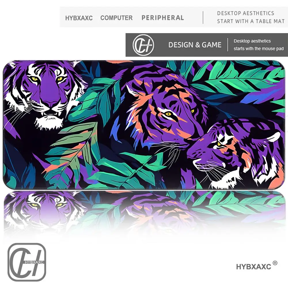 Фото Коврик для мыши HYBXAXC Black Panther Jungle Art, нескользящий резиновый коврик для стола, для игр, офиса, ноутбука, большой XXL игровой коврик для мыши 90x40 №3