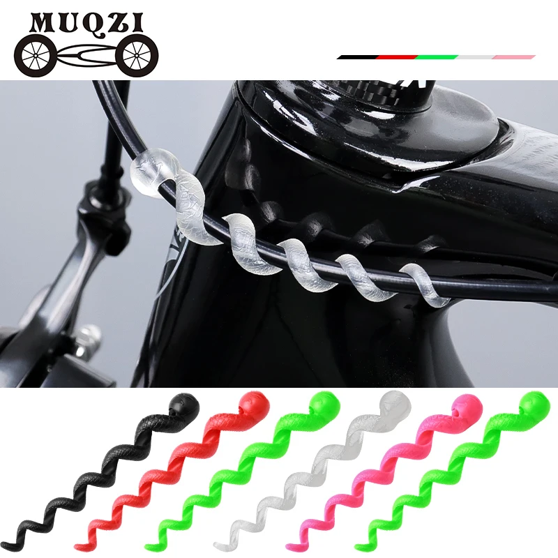 

MUQZI 4/8pcs Bike Brake Shift Line Cable Protective Sleeve Bicycle Frame Paintrubber Protector Cover