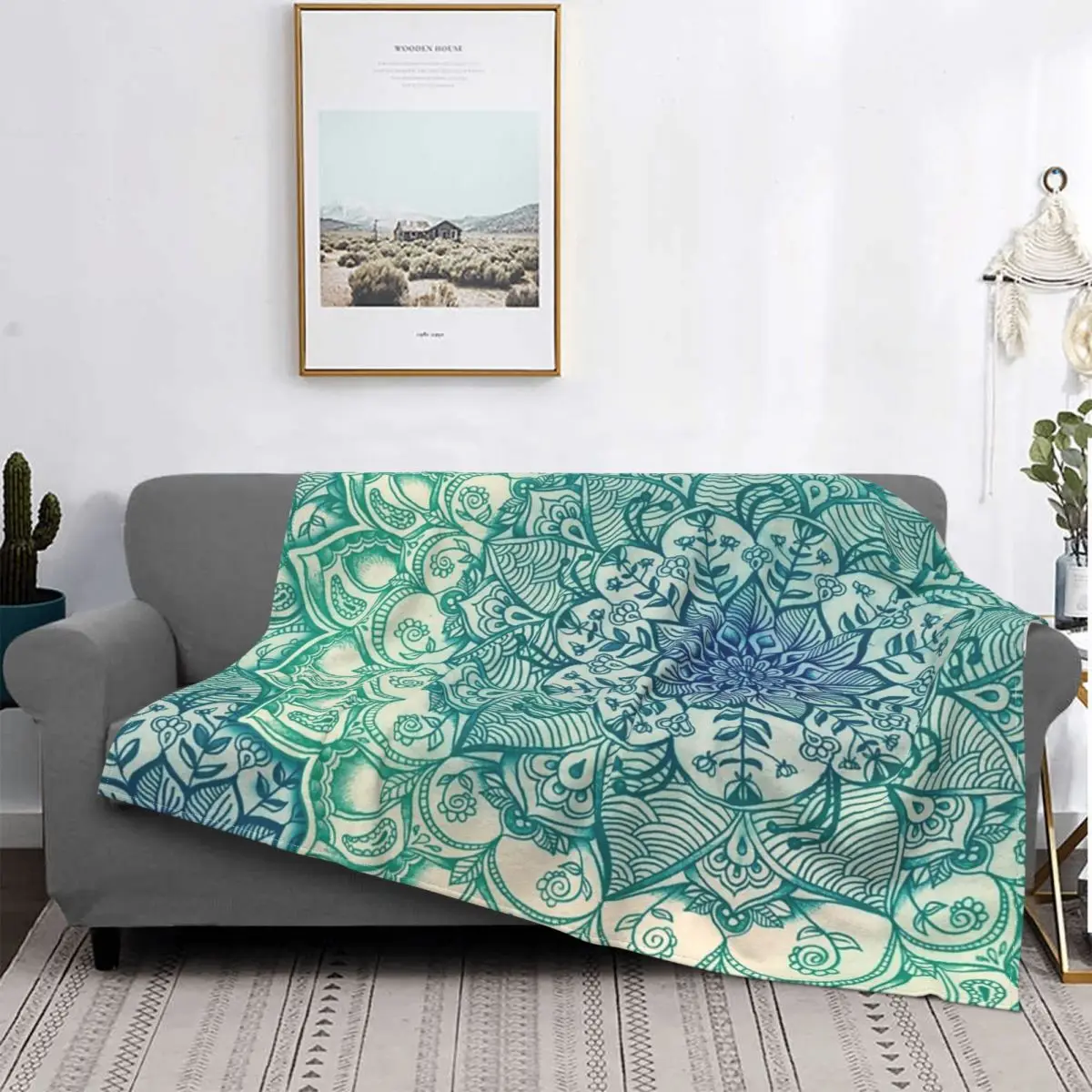 

Manta de каракули Esmeralda, colcha de cama, funda a cuadros, mantas de forro polar, ropa de cama de algodón