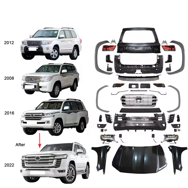 YBJ автомобильные детали кузова обновление 1:1 комплект LC200 2008-2021 для Toyota Land Cruiser в