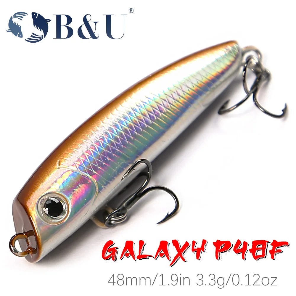 

B&U Floating Poppen Pencil Lure Fishing For Bass Perch Wobbler Saltwater Topwater Surface Pesca Stick Bass Plastic Walker