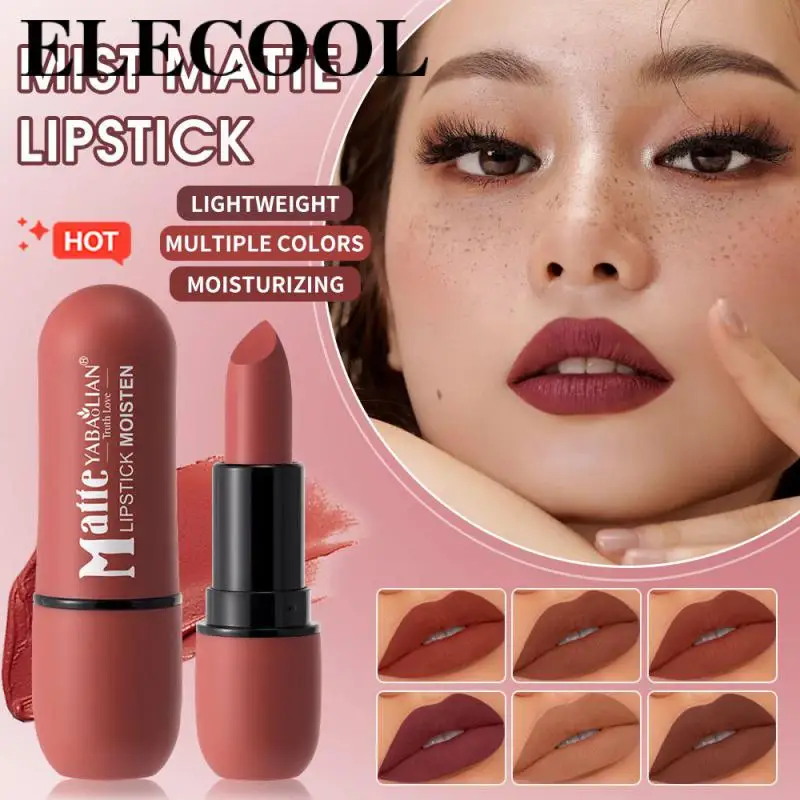 

Velvet Matte Lipstick Red Lip Tint Moisture Lipstick 6 Colors Soft Fog Lip Gloss Waterproof Non-stick Cup Lipstick Lip Glaze