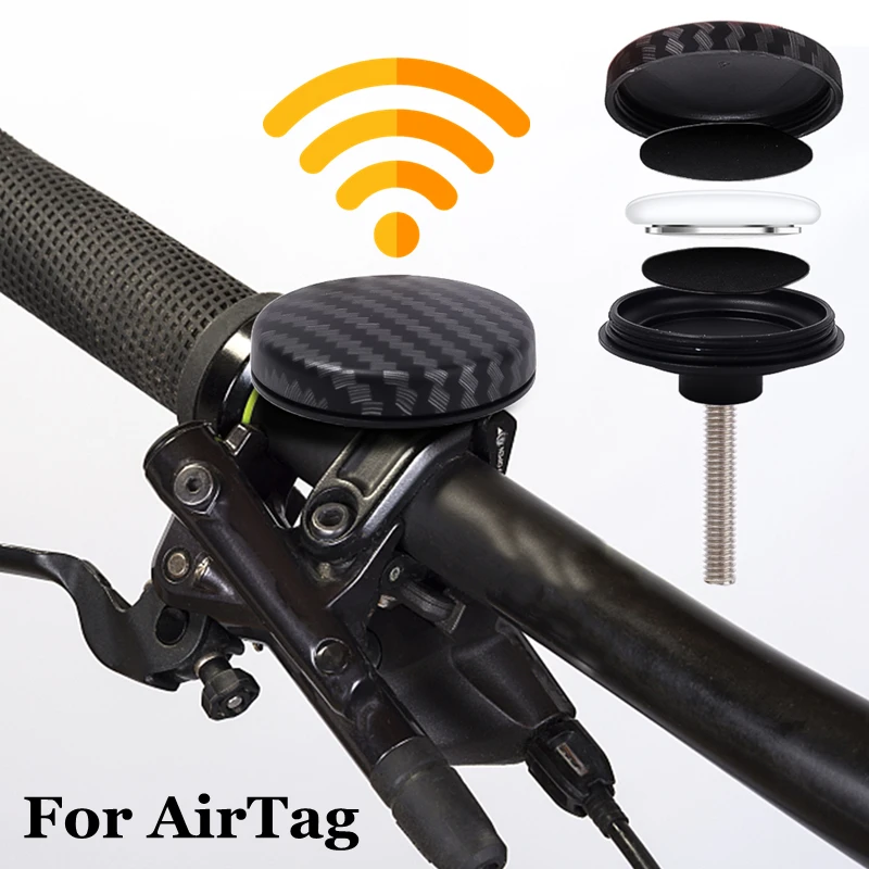 

For AirTag Bike Mount Hidden Anti-Theft Protect Bicycle Mounts For Air Tag Case Waterproof Tracker Mount Holder Used on Stem Cap