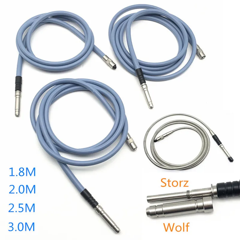 

1.8m-3m Endoscop Cable Wolf storz Endoscop Fiber optical fiber Silicone cable Light Source Microscope Guide interface fiber
