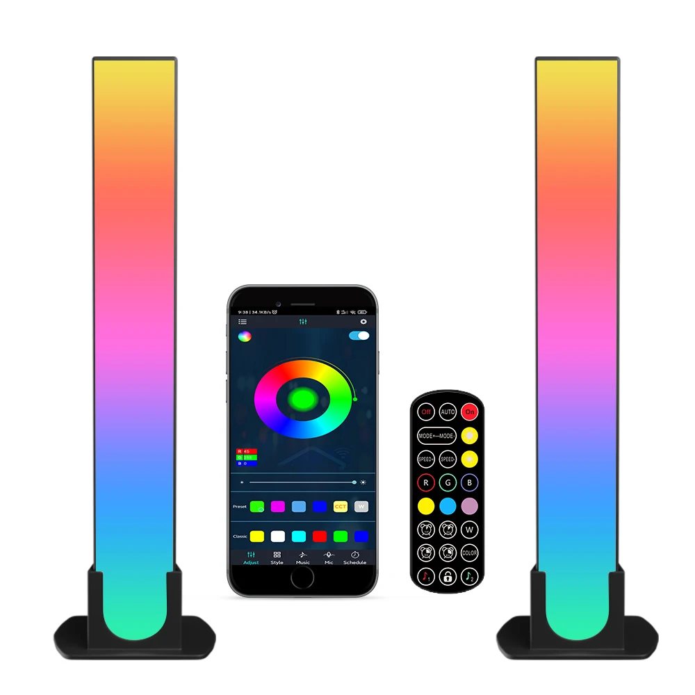LED Floor Lamp RGB Desktop Colorful Atmosphere Music Night Light Strip WIFI/Bluetooth Smart APP Control Indoor Colorful Dec Lamp