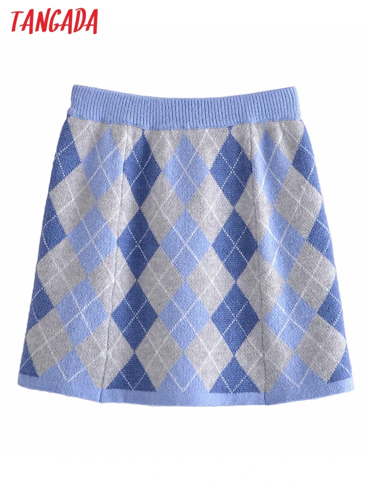 

Юбка женская трикотажная в клетку, 4D3