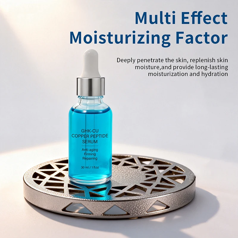 Фото Сыворотка с пептидами меди Ghk-cu 30 мл: Восстанавливающая эссенция для лица, глубоко увлажняющая, питательная, для ежедневного ухода за кожей, крем для лица №2