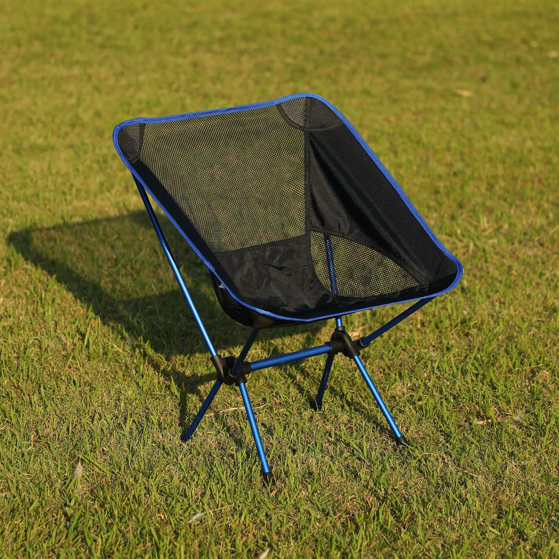 

Aoliviya Sh New Portable Folding Chairs Camping Portable Folding Seat Aluminum Alloy Moon Chair Outdoor Folding Chair Beach Chai