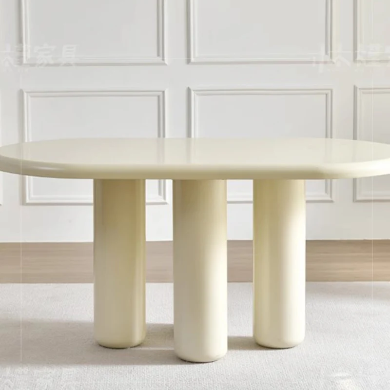 Mesa de Comedor ovalada de estilo nórdico, mueble Industrial de lujo, diseño...