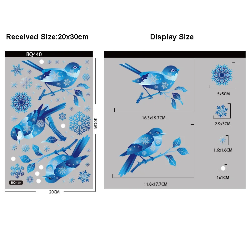 

Рождественские наклейки на окна, синяя елка, лось