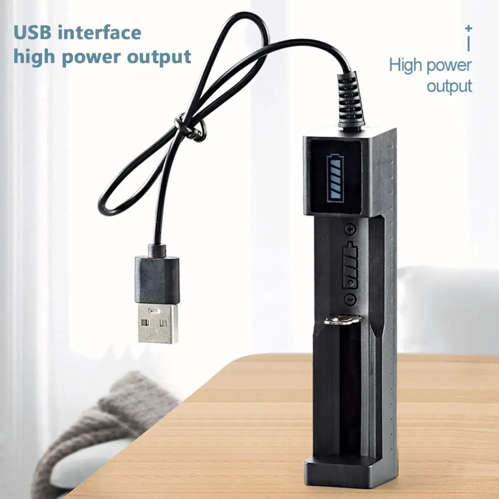 

1 Slot Charger for 16340 14500 18650 26650 3.7V Rechargeable Lithium Battery