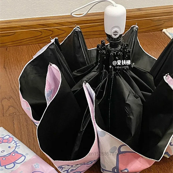 Продажа Милый семейный Зонт Sanrio Hello Kitty Melody, складной зонт с цифровой печатью, защита от УФ-лучей, Зонт от дождя