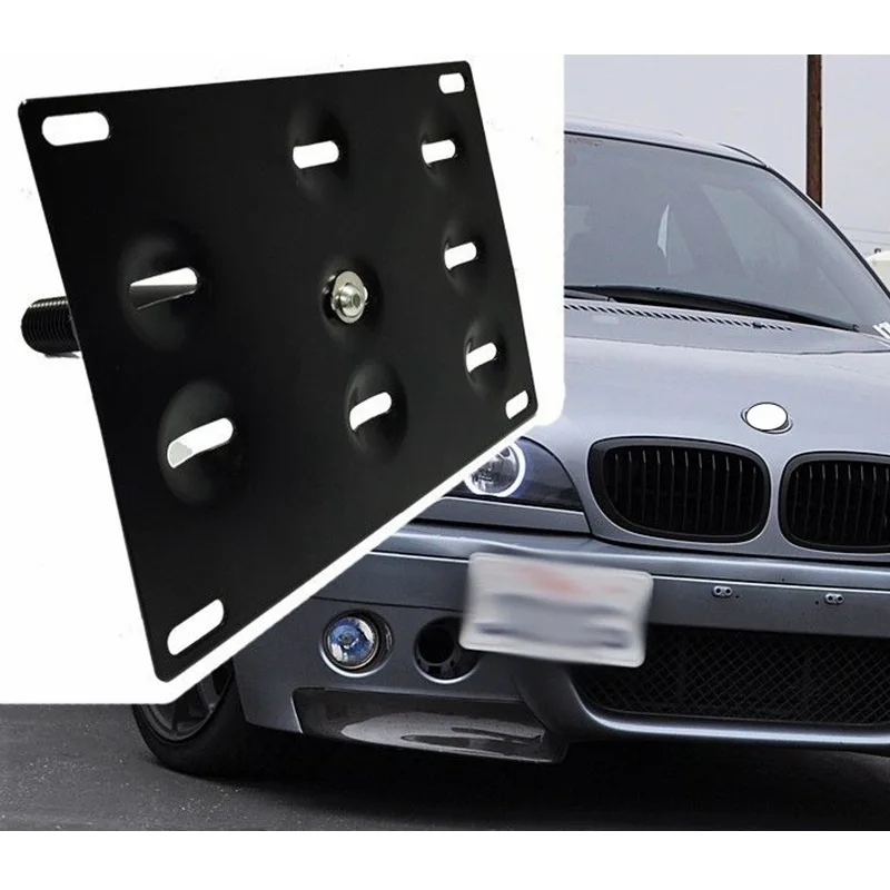 

Front Bumper Tow Hook License Plate Mounting Bracket Holder For BMW 3 5 6 X MINI Subaru Ford Fit Wing God Yaris Mazda