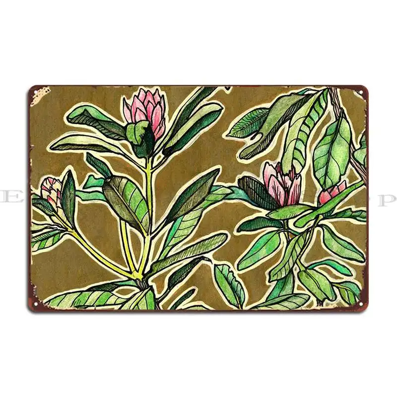 Azalea цветы эскиз металлический налет кинотеатр классический бар Печатный дизайн