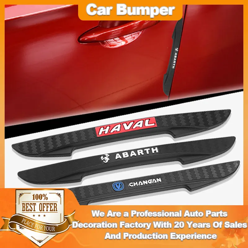 

4pc Car Rubber Bumper Side Door Edge Protection Sticker for Alfa Romeo Spider Giulia 159 147 4C 8C Mito GT 166 Accessories