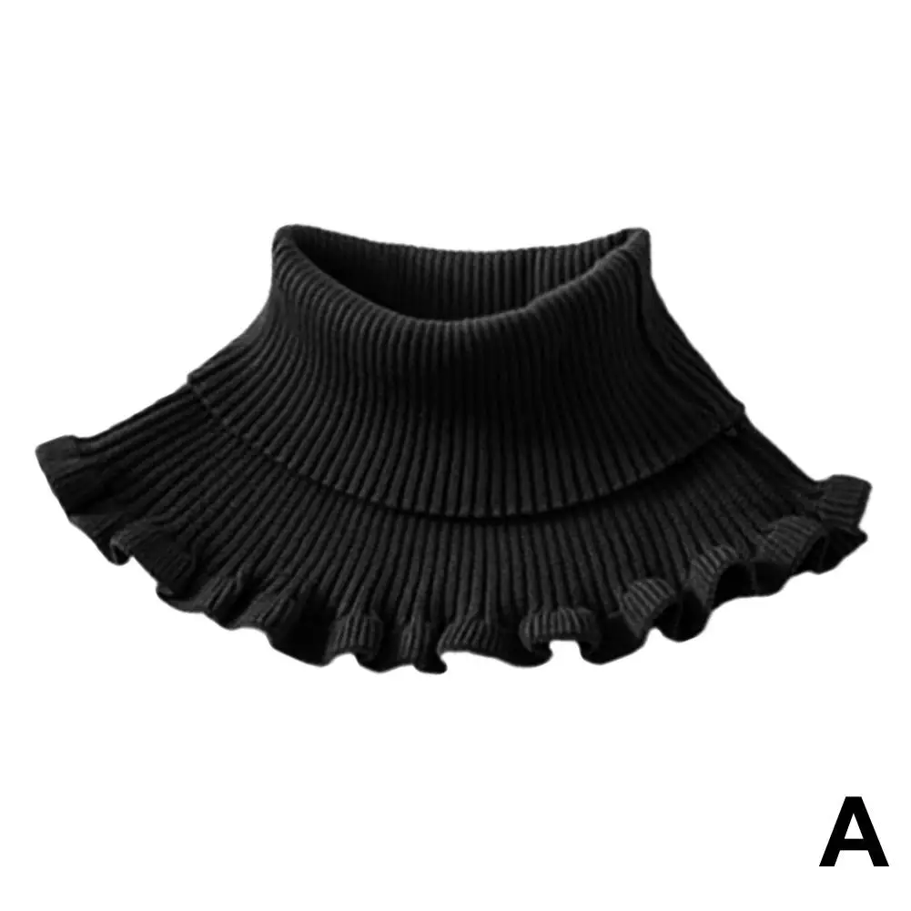 Женский вязаный съемный воротник-водолазка с высоким воротником