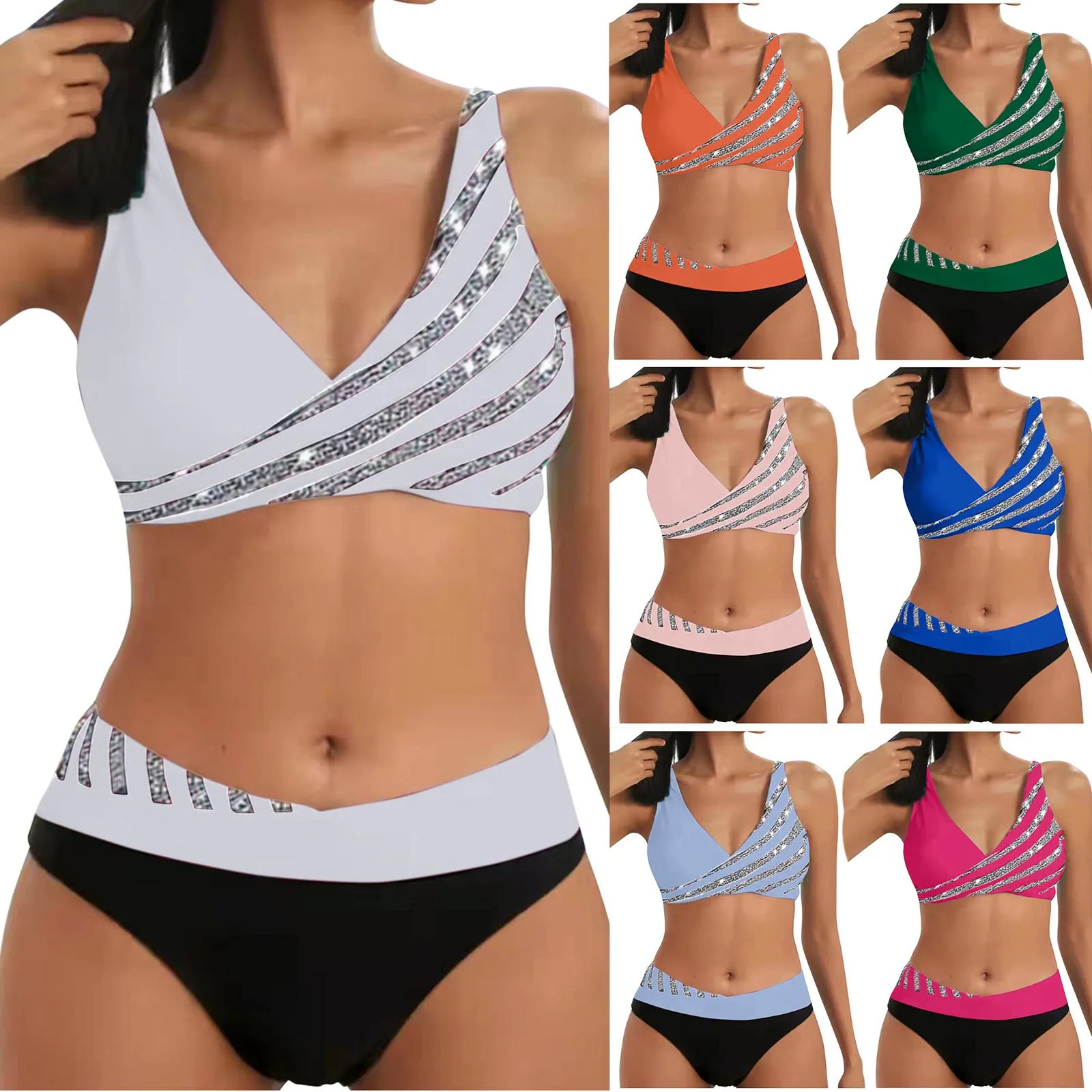 

Женское раздельное бикини с горячим тиснением, сексуальное бикини с бюстгальтером и без стального бюстгальтера, купальный костюм, пляжные наряды для женщин, сексуальные