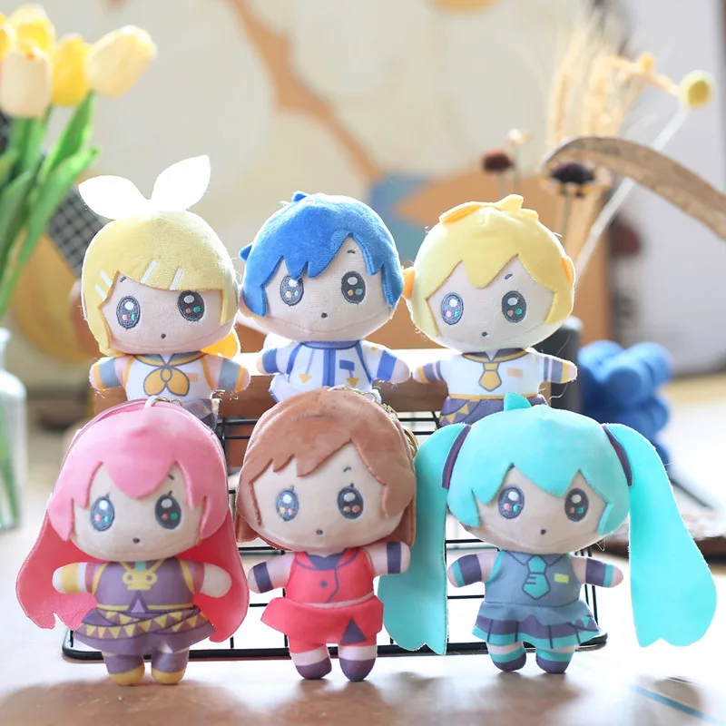 Кагамине Лен Рин аниме фигурка плюшевый брелок для ключей Хацунэ Мику Кайто