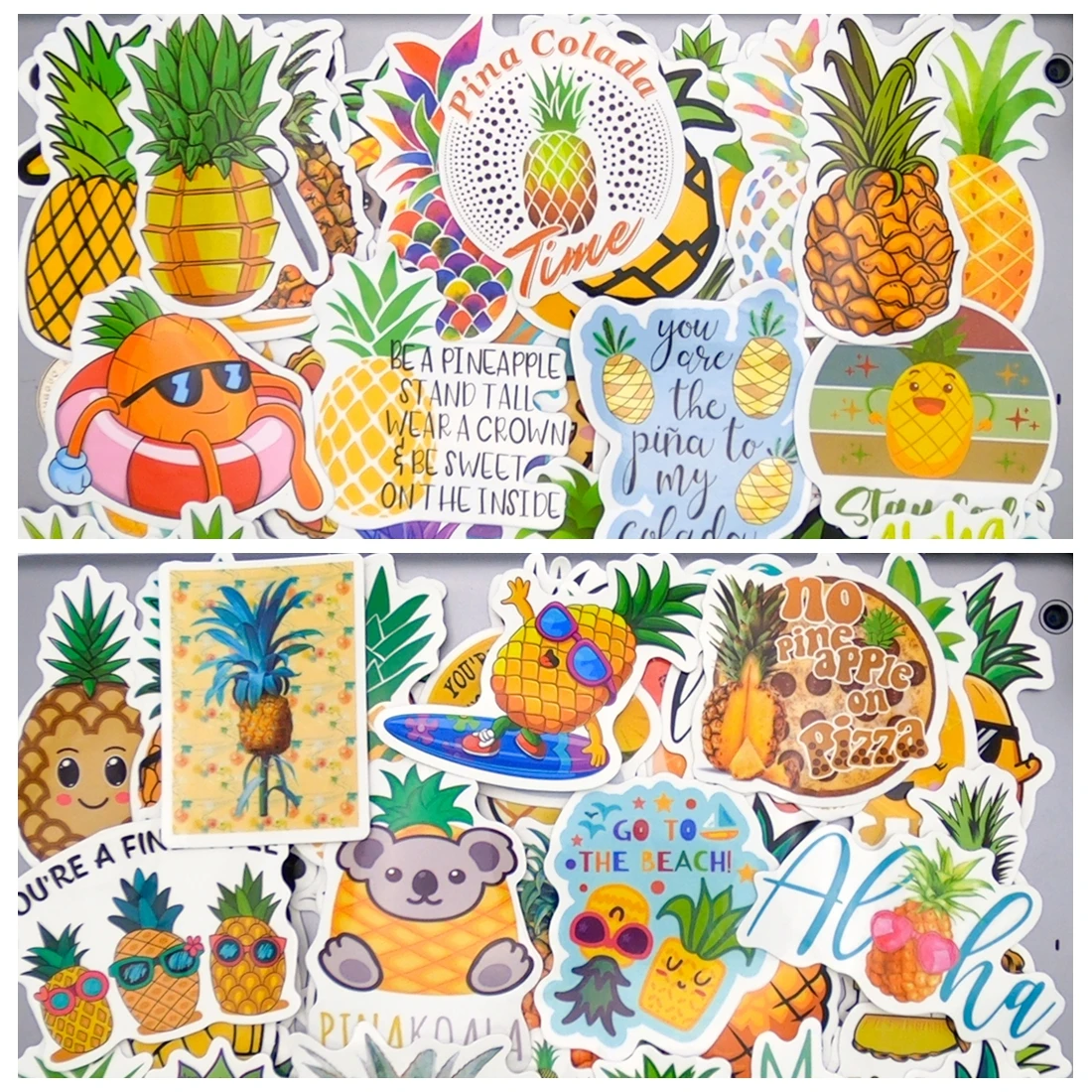 

50/100 Pieces Cute Pineapple Stickers Cartoon Fruit Funny Retro Decals for Scrapbook Luggage Skateboard Bike Fridge Laptop Phone