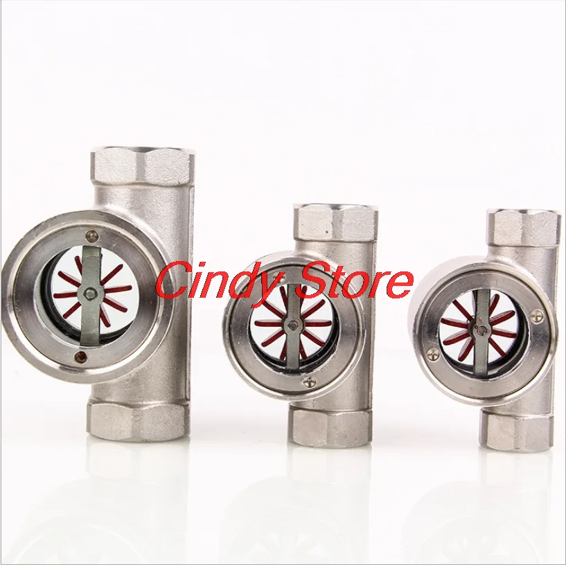 

1/4" 3/8" 1/2" 3/4" 1" 1-1/2" 2" BSPT Female Carbon Steel 201 304 316 Stainless Window Sight Glass Flow Indicator With Impeller