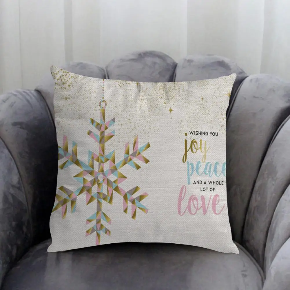 

Модная Подушка, искусственная Подушка для офиса, дивана, Рождественская наволочка, наволочка, устойчивая к выцветанию, для создания атмосферы