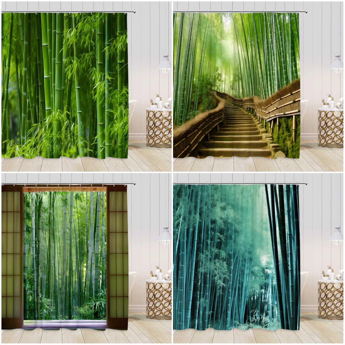 Бамбуковые садовые занавески для душа дзен медитация японский дом внутри штора