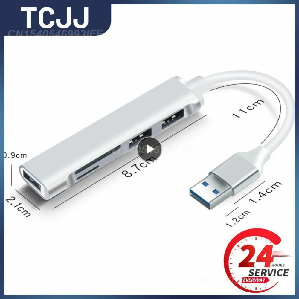 

1 ~ 10 шт., 5-портовый концентратор Usb 3,0, концентратор 2,0, портативная многопортовая Usb-Адаптерная станция, ультратонкая Высокоскоростная с кардридером Sd Tf-портов