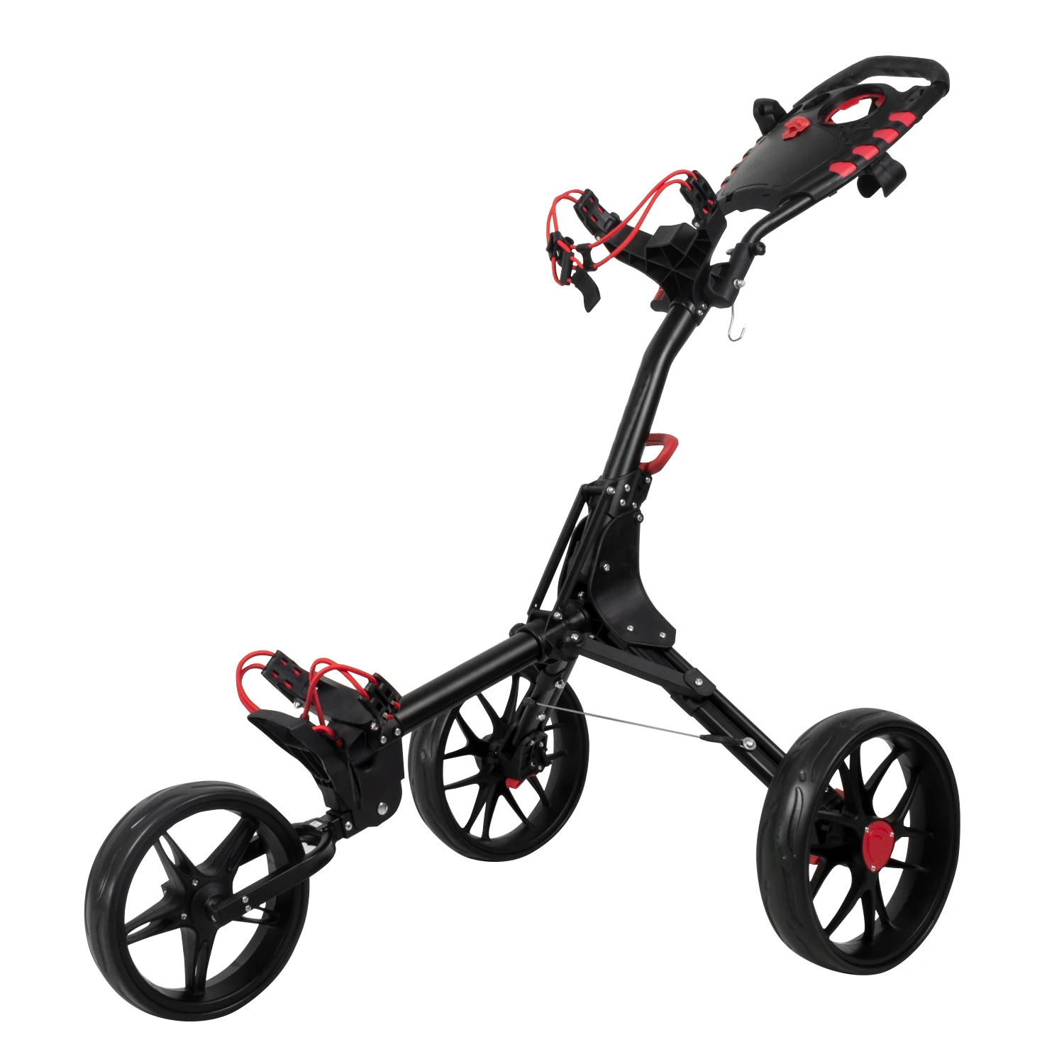 

US Stock Foldable 3-wheel Golf Trolley Aluminum AlloyGolf Trolley Golf Buggy