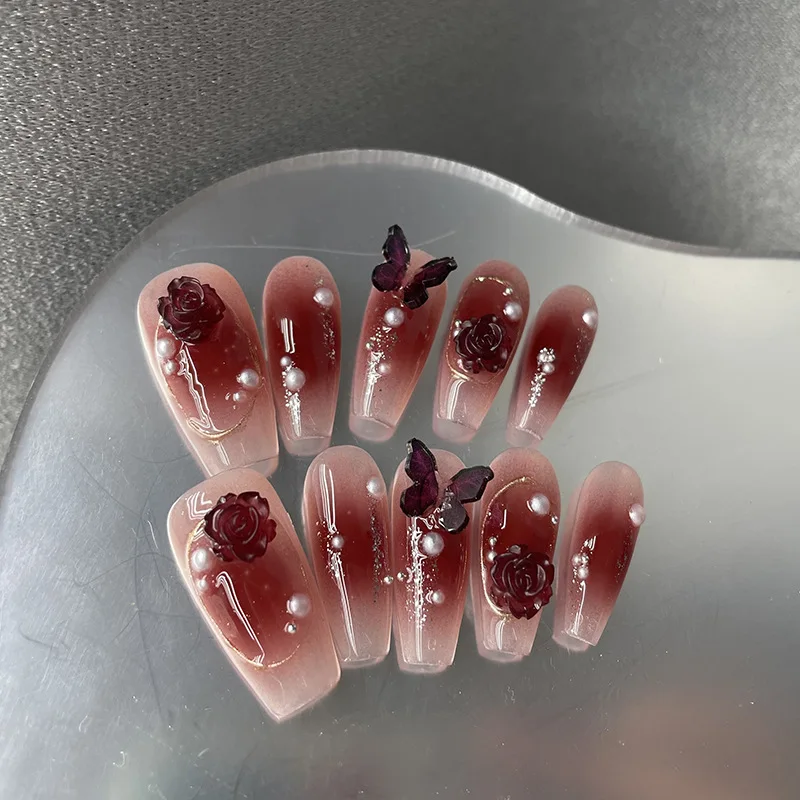 

Handmade Y2k Press On Nails Reusable Decoration Fake Nails Full Cover Artificial Manicuree Wearable Nails Art YH632